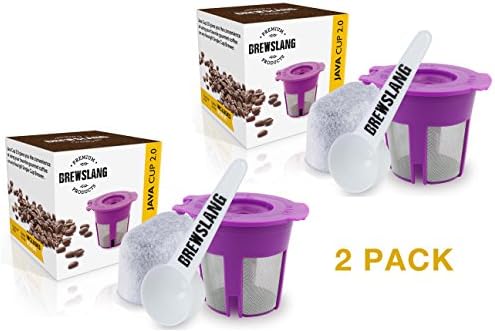 Reusable Coffee "Filter Java Cup 2.0" - Fits Models K10, K40, K45, K60, K65, K70, K75, K77, K79 - 2 PACK by Brewslang