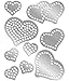 Rhinestone Genie Embellishment Template, Hearts 001
