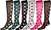 Sakkas Women's Cotton Blend Knee High Socks Assorted Pack