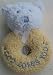 God Loves You Plush Baby Bear Rattle Toy
