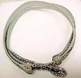 Leather Snakeskin OSFM Adjustable Rhinestone Snake Belt