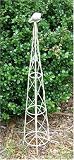 Antique White Metal Sea Shell Obelisk