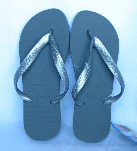 Havaianas Flip Flops Slippers * Top -- Metallic Grey/ Silver * 09 Collection !! from Havaianas