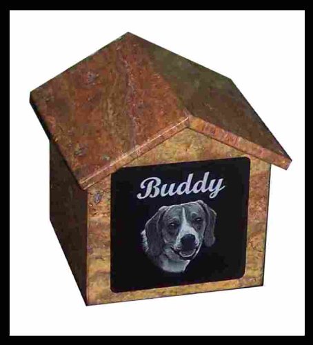 Pet Cremation House Urn Custom Marker Dog -- for Pets up to 76 Lbs.