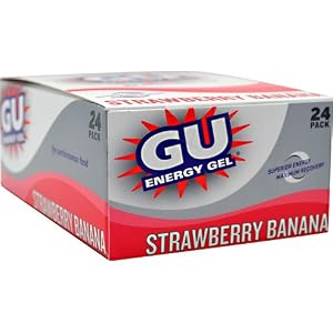 GU Energy Gel 24 per pack Strawberry Banana