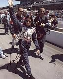 Danica Patrick Autographed / Signed Waiving to Crowd 8x10 Photo