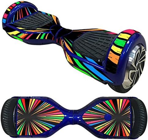 CoolSkin 6.5 " Protective Vinyl Skin Decal for Self Balancing Scooter Hoverboard mini hover 2 wheel x1 razor wrap cover sticker - Abstracts Rainbow Colors