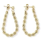9ct Rope Drop Earrings