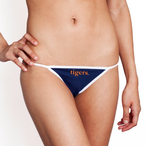 NCAA Auburn Tigers Thong Panties, Navy, X-Small