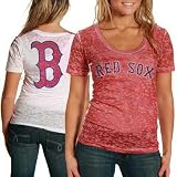 Touch by Alyssa Milano Boston Red Sox Red-White Superfan Sheer Burnout Premium T-shirt