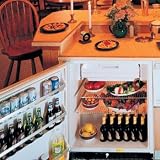Marvel 80RFBS 30 Refrigerator/Freezer with 7.2 Cu. Ft. Refrigerator Capacity, Manual Defrost & 2 Extra Wide Chrome-Plated Wire Shelves: Black w/ Stainless Steel Door