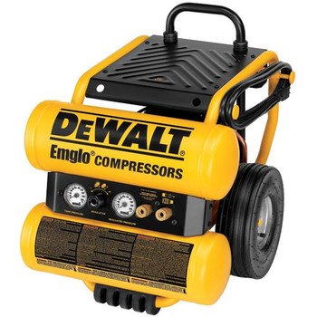 DEWALT D55154  1.1 HP Continuous 4 Gal Electric Wheeled Dolly-Style Air Compressor with Panel
