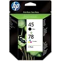 HP SA308AE 45 / 78 Tintenpatrone schwarz und dreifarbig Schwarz 930 Seiten, Farbe 560 Seiten