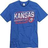 Kansas Jayhawks Royal Escalate Basketball Ring Spun T-Shirt