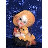 COUNTRYGIRLandLITTLERANCHFARMDOGCANINEPETLOVER'SBESTDOGGIEDECORACCENTFIGURINE/Series8