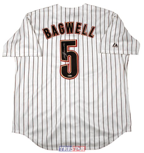 Jeff Bagwell Autographed Houston Astros Replica Pinstripe Jersey