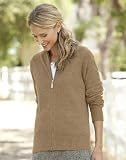 Cashmere Zip-front Cardigan