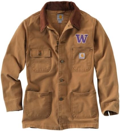 NCAA Washington Huskies Men's Weathered Chore Coat, Small