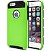 iPhone 6 Plus Case, MagicMobile® Cute Protective Hard Shockproof [Drop Protection] Fashion Cover for Apple iPhone 6 Plus (5.5') Impact Resistant Hybrid Thin Armor Case [ Green / Black ] with Screen Protector.