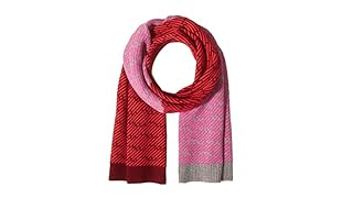 Marc by Marc Jacobs Bufanda Lana Slash Chevron (Rojo / Rosa)