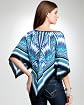 Ikat Silk Scarf Poncho Top Product Image