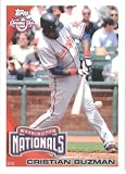 2010 Topps Opening Day Baseball Card # 12 Cristian Guzman - Washington Nationals Mint Condition MLB Trading Card - Shipped In Protective ScrewDown Display Case!
