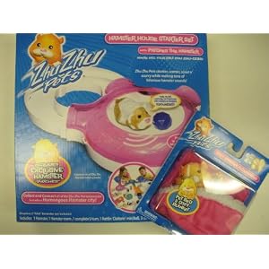 Zhu Zhu Pets Hamster House Starter Set with Patches Hamster and Bonus Pink Bed and Cozy... by 