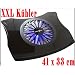 Notebook Laptop K�hler f�r 17" - 19" Notebook Laptop (41cm x 33cm) XXL K�hler mit Blau LED ***(Schwarz)***