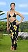 Ladies' Plumeria Sarong by 1 World Sarongs in Black/Yellow