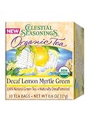 Celestial Seasonings Organic Decaf Lemon Myrtle Green Tea, 10-Count, 0.68-Ounce Boxes (Pack of 10)