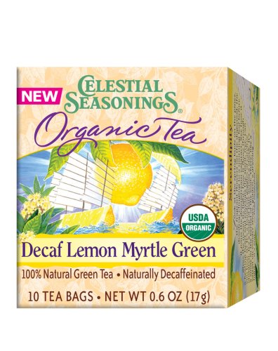 Celestial Seasonings Organic Decaf Lemon Myrtle Green Tea, 10-Count, 0.68-Ounce Boxes... by Celestial Seasonings