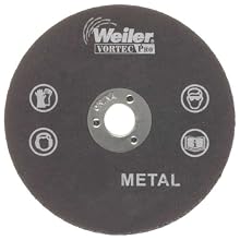 Weiler 1/4" Arbor, 1/8" Thickness, 3" Diameter, A36T Grit, Type 1 Small Cut-Off Wheel