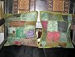 Indian Gift Idea-2 Asparagus Patch-work Sari Toss Pillow Cushion Covers Free Shipping