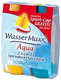 Wasser Maxx Flaschen PET - 2 x 1 Liter - DUO-Pack - gelb/blau