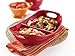 Rachael Ray Serveware 14-Inch Stoneware Divided Dish, Red