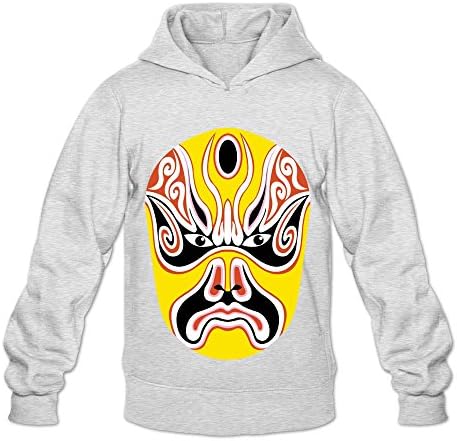 New Arrival 2016 Beijing Opera Facial Makeup Pullover Hoody Sweatshirt For Boy's Ash