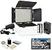 Professional Advanced 3200-5600K Continuous LED Video Light Kit Variable-Color + Bundle for Digital Camera