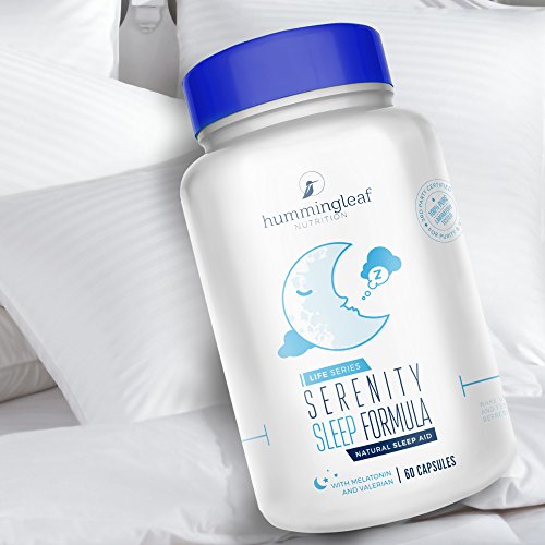 SERENITY Sleep Aid with Melatonin & Valerian by Hummingleaf 60 Capsules