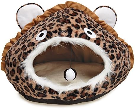 Meow Town Cat Cave Bed, Leopard