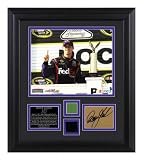 Mounted Memories Denny Hamlin 09 Pocono Framed 8x10 Photo w/Flag, Autograph Plate & Race Winning Tire