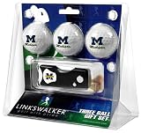 Michigan Wolverines 3 Golf Ball Gift Pack w/ Spring Action Tool - NCAA College Athletics