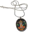Pendant with Chain Sterling Silver Jewelry for Women Dia 1.75 inches