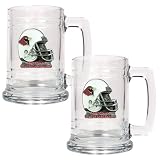 Arizona Cardinals NFL 2pc 15oz Glass Tankard Set- Helmet Logo
