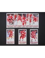 Collectibles: Detroit Red Wings 1993-94 Fleer Power Play Hockey Team Set (Tall Boys measure 2 1/2 x 5") **RARELY OFFERED IN TEAM SETS**(Bold Color with great action shots) **Tim Cheveldae, Stan Chiasson, Dino Cicarelli, Dallas Drake, Paul Coffey, Sergi Fedorov, Vladimir Konstantinov, Niklas Lidstrom, Ray Sheppard, Steve Yzerman** - Fleer