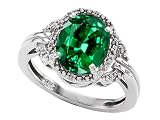 3.04 cttw 10k Gold Lab Created Oval Emerald and Diamond Ring White or Yellow Gold 51sx5eO3yIL. SL160 3.04 cttw 10k Gold Lab Created Oval Emerald and Diamond Ring White or Yellow Gold