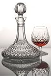 Waterford Crystal Lismore Ships Decanter with Stopper & 2 Waterford Crystal Lismore Brandy Snifters
