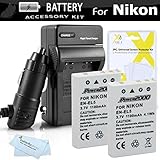 2 Pack Battery And Charger Kit For Nikon P100 P500 P510 P520 P530 Digital Camera Includes 2 Extended (1100 Mah) Replacement Nikon EN-EL5 Batteries + AC/DC Rapid Charger + Screen Protectors + Cloth