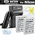 2 Pack Battery And Charger Kit For Nikon P100 P500 P510 P520 P530 Digital Camera Includes 2 Extended (1100 Mah) Replacement Nikon EN-EL5 Batteries + AC/DC Rapid Charger + Screen Protectors + Cloth