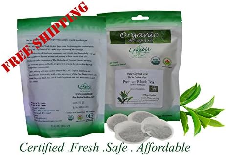 Certified Organic Ceylon High Land 25packs of 20 tbags BOPF Premium Black Tea Bags (400tBags)-500 Tea Bags