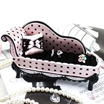Pink Polka Dot Romance Lounge Chair Ring Holder Pink Polka Dot Romance Lounge Chair Ring Holder